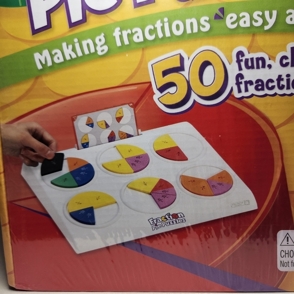 NEW Fraction Pie Puzzles Games Toy SCHOOL Math Education - LEARN FRACTIONS - Picture 10 of 11